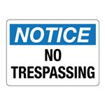 Notice No Trespassing Sign
